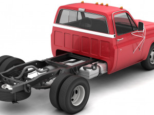 generic dually pickup truck 2 Modello 3D