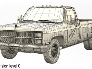 generic dually pickup truck 2 Modello 3D