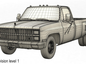 generic dually pickup truck 2 Modello 3D