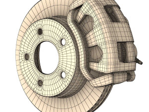 car disc brake dual piston Modelo 3D