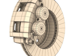 car disc brake dual piston Modelo 3D