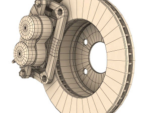 car disc brake dual piston Modelo 3D