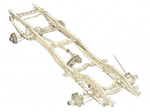 pickup truck chassis 4wd Modelo 3D