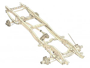pickup truck chassis 4wd 3D Model