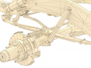 pickup truck chassis 4wd Modelo 3D