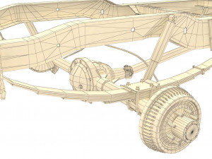 pickup truck chassis 4wd Modelo 3D