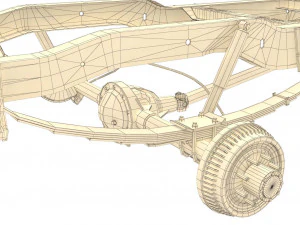 pickup truck chassis 4wd 3D Model