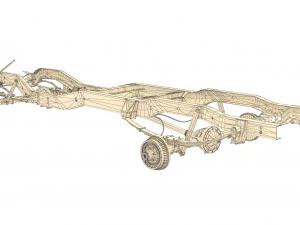 pickup truck chassis 4wd 3D Model