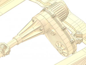 pickup truck chassis 4wd 3D Model