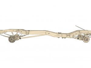 pickup truck chassis 4wd 3D Model