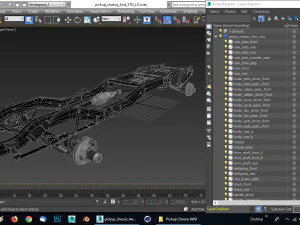pickup truck chassis 4wd 3D Model