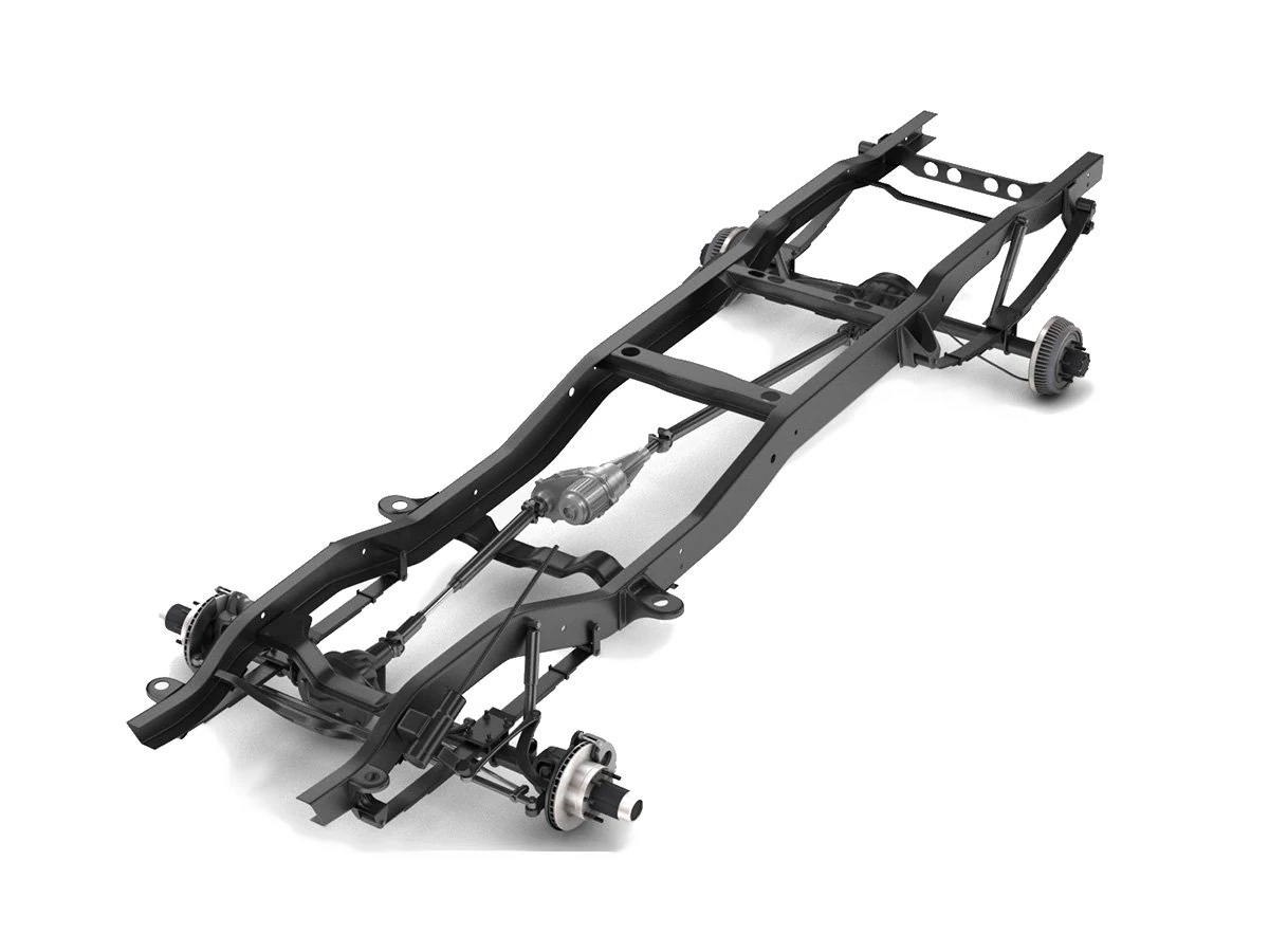 pickup truck chassis 4wd 3D Model .c4d .max .obj .3ds .fbx .stl .blend