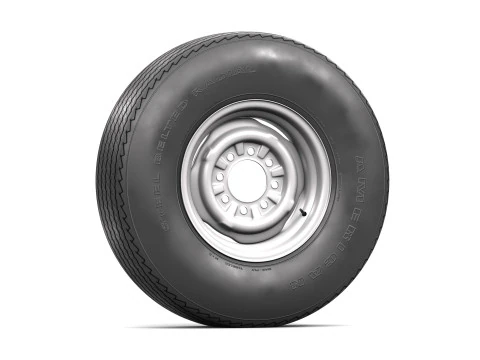 Roda e pneu vintage 11 Modelo 3D