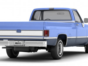 generic pickup truck 3 Model 3D