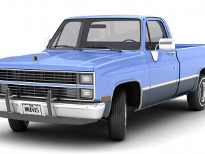 generic pickup truck 3 Model 3D