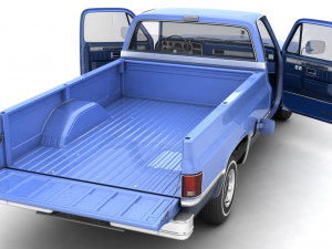 generic pickup truck 3 Model 3D