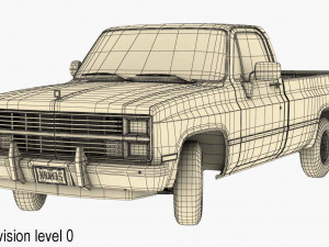 generic pickup truck 3 Model 3D