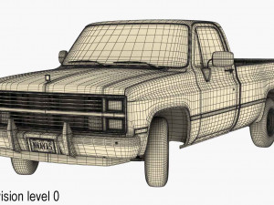 generic pickup truck 3 Model 3D