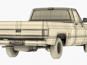 generic pickup truck 3 Model 3D