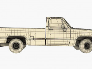 generic pickup truck 3 Model 3D