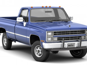 Generic pickup truck 4 Model 3D