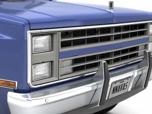 Generic pickup truck 4 Model 3D