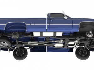Generic pickup truck 4 Model 3D