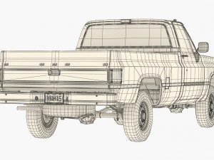 Generic pickup truck 4 3D Model