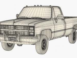 Generic pickup truck 4 Model 3D