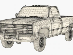 Generic pickup truck 4 3D Model