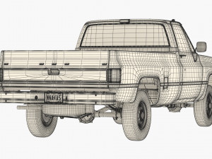 Generic pickup truck 4 Model 3D