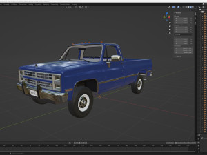 Generic pickup truck 4 Model 3D