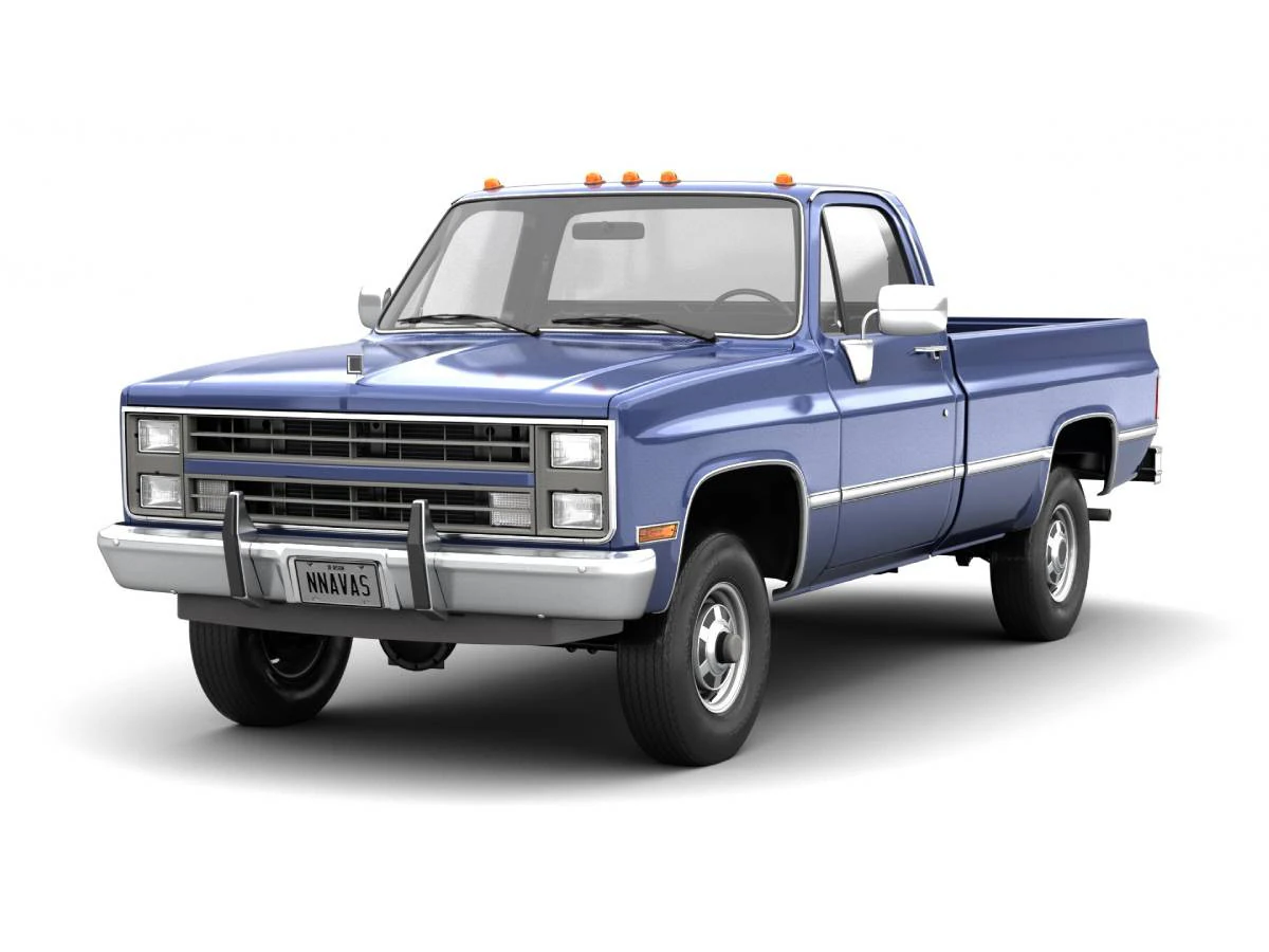 Generic pickup truck 4 3D Model .c4d .max .obj .3ds .fbx .stl .blend 