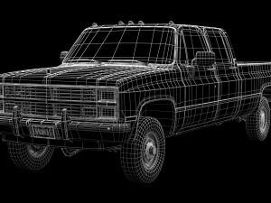 generic 4wd pickup truck 5 3D Модель