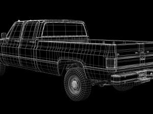 generic 4wd pickup truck 5 3D Модель