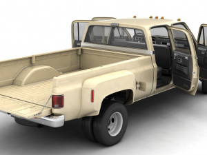 generic 4wd dually pickup truck 6 Modèle 3D