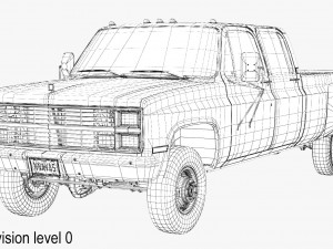 generic 4wd dually pickup truck 6 Modèle 3D