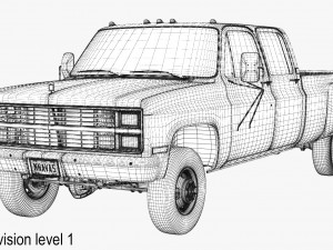 generic 4wd dually pickup truck 6 Modèle 3D