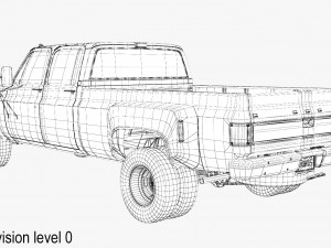 generic 4wd dually pickup truck 6 Modèle 3D
