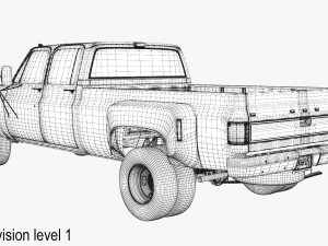 generic 4wd dually pickup truck 6 Modèle 3D