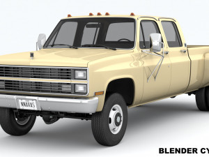 generic 4wd dually pickup truck 6 Modèle 3D