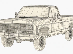 Generic pickup truck 7 3D Model