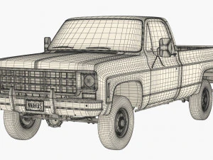 Generic pickup truck 7 3D Model