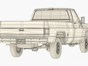 Generic pickup truck 7 3D Model