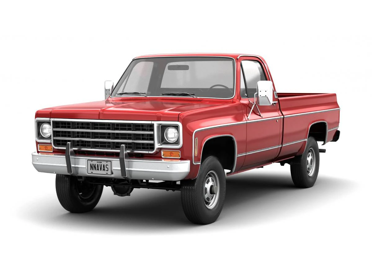Generic pickup truck 7 3D Model .c4d .max .obj .3ds .fbx .stl .blend 