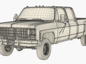 Generic Pickup Truck 9 3D Model