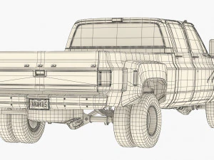 Generic Pickup Truck 9 3D Model
