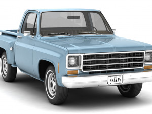 generic step side pickup truck 10 3D Model