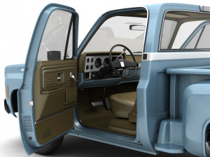 generic step side pickup truck 10 3D Model