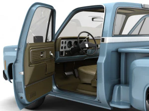 generic step side pickup truck 10 3D Model